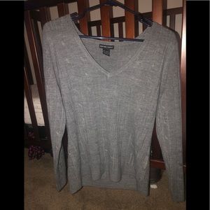 New York & Company grey cable-knit sweater